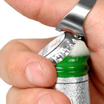 ring thing bottle opener in action