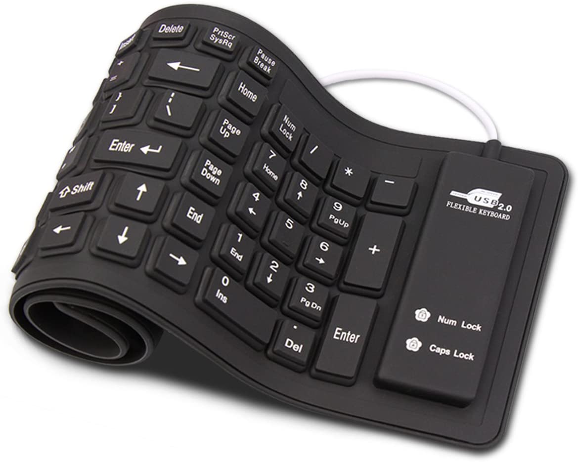 Waterproof Foldable Silicone Keyboard 2450