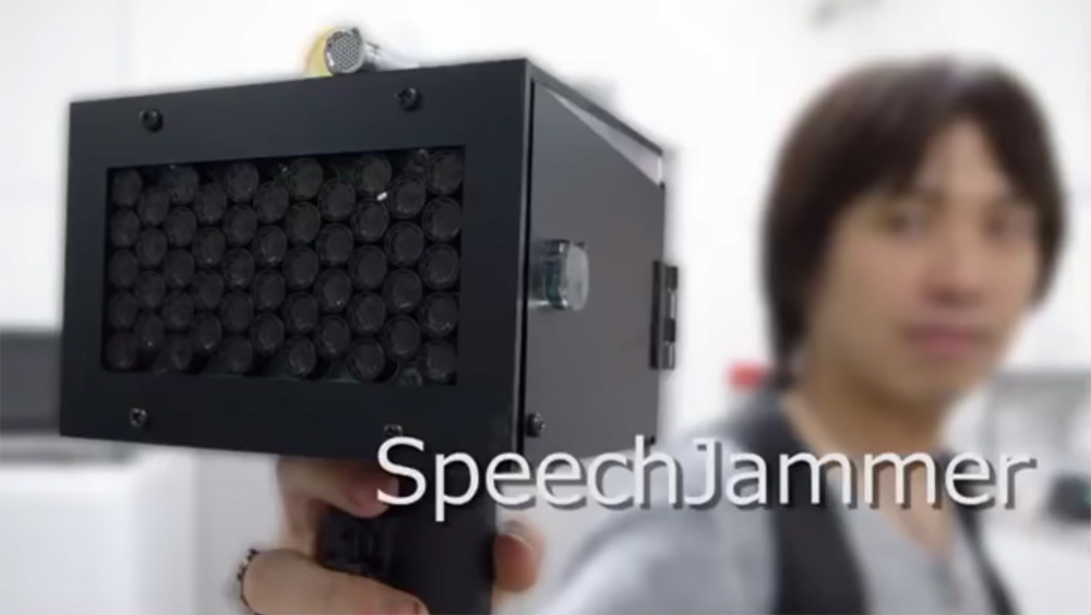 SpeechJammer Gun Silences Talkers
